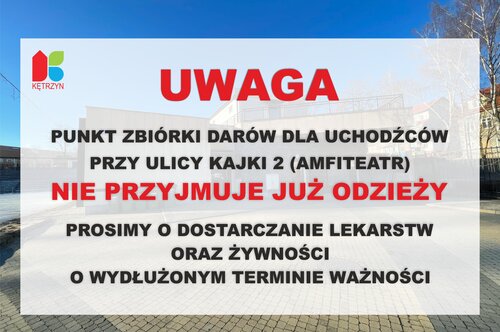 UWAGA ! Komunikat w sprawie zbiórki rzeczowej