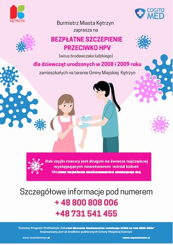 Gminny Program Profilaktyki Zakażeń Wirusem Brodawczaka Ludzkiego (HPV) na lata 2023-2024.
