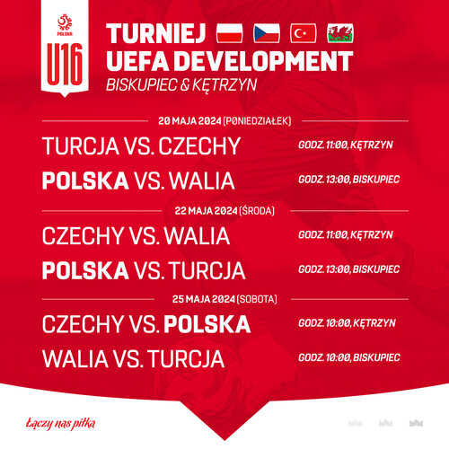 Zapraszamy na turniej UEFA Development U16 - 20 - 25 maja w Kętrzynie