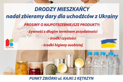 TRWA ZBIÓRKA DARÓW DLA UCHODŻCÓW Z UKRAINY