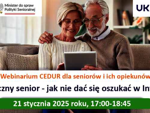 Zaproszenie - Bezpieczny senior – jak nie dać się oszukać w Internecie