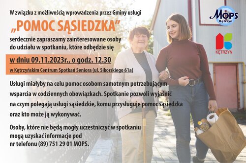 POMOC Sąsiedzka - zapraszamy na spotkanie informacyjne