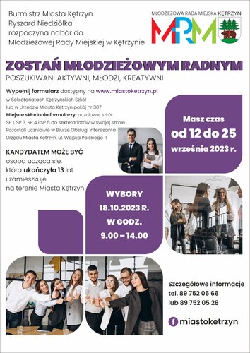 Nabór Kandydatów do MŁODZIEŻOWEJ RADY MIEJSKIEJ W KĘTRZYNIE.