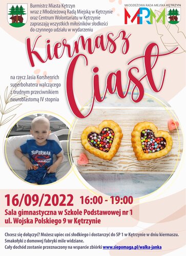 Charytatywny Kiermasz Ciast już 16.09.2022 w Kętrzynie