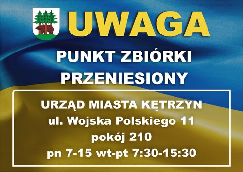 Uwaga! Zmiana miejsca zbiórki rzeczy dla uchodźców z Ukrainy.