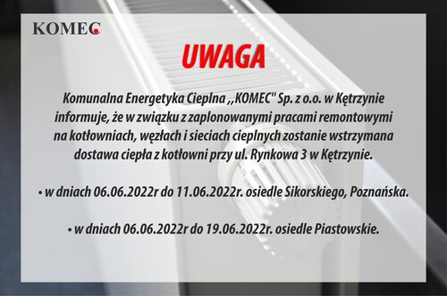 Informacja o dostawach ciepła