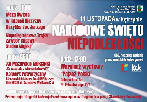 Zapraszamy na obchody Narodowego Święta Niepodległości w Kętrzynie!