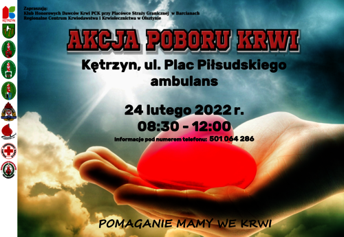 Akcja Poboru Krwi Kętrzyn 24.02.2022r.