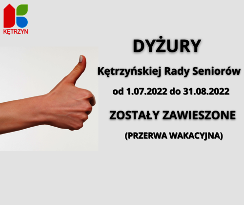 Dyżury Kętrzyńskiej Rady Seniorów zawieszone.