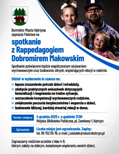 Zaproszenie na spotkanie z Rappedagogiem Dobromirem Makowskim