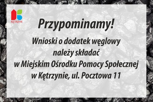 Przypominamy - Informacja ws. dodatku węglowego.