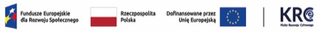Logotypy Fundusze Europejskie dla Rozwoju Społecznego, Rzeczpospolita Polska, Dofinansowane przez Unię Europejską, KRC - Klub Rozwoju Cyfrowego